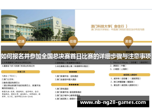 如何报名并参加全国总决赛首日比赛的详细步骤与注意事项